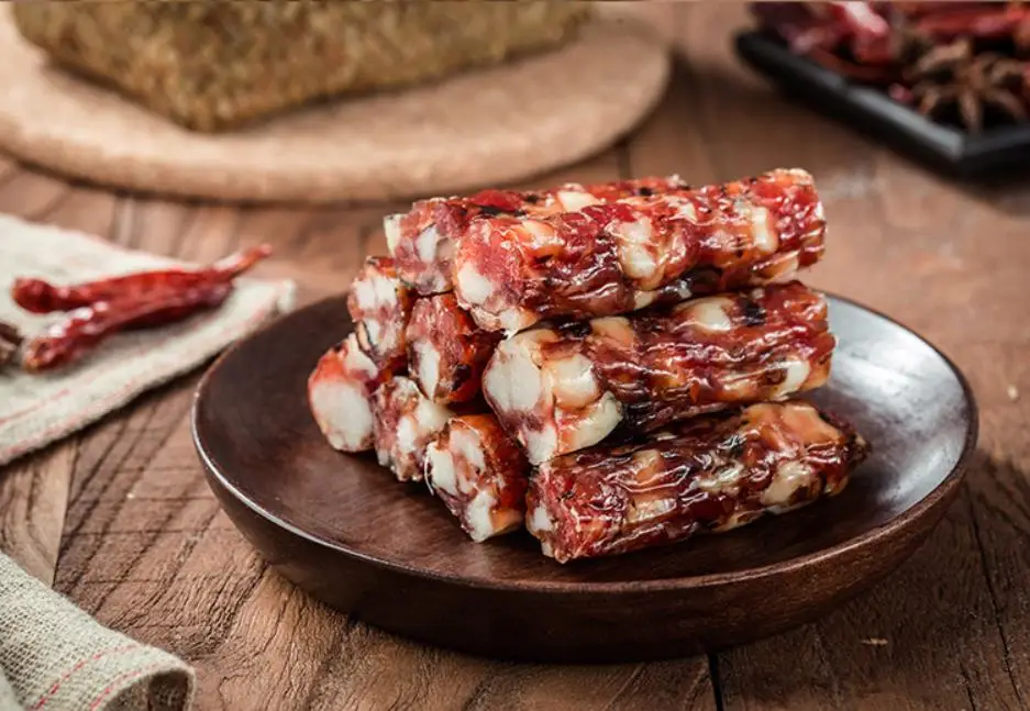 Marinated Sausage Cured Ham Meat Slice To Eat Characteristic Mushrooms Sausage With Vacuum Packed