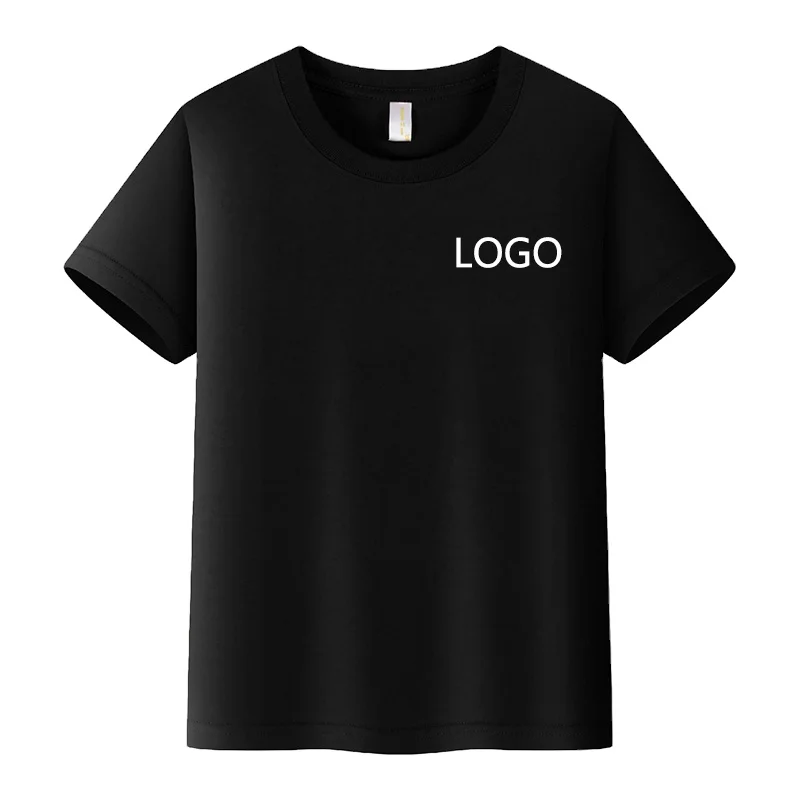 Детские футболки из дышащей ткани с индивидуальным логотипом бренда для семейной вечеринки/школы/классной одежды с индивидуальным принтом