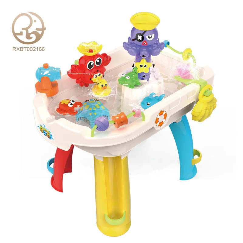 Factory supply fun animal shower play kids bathroom fish splash water table game baby fishing toys