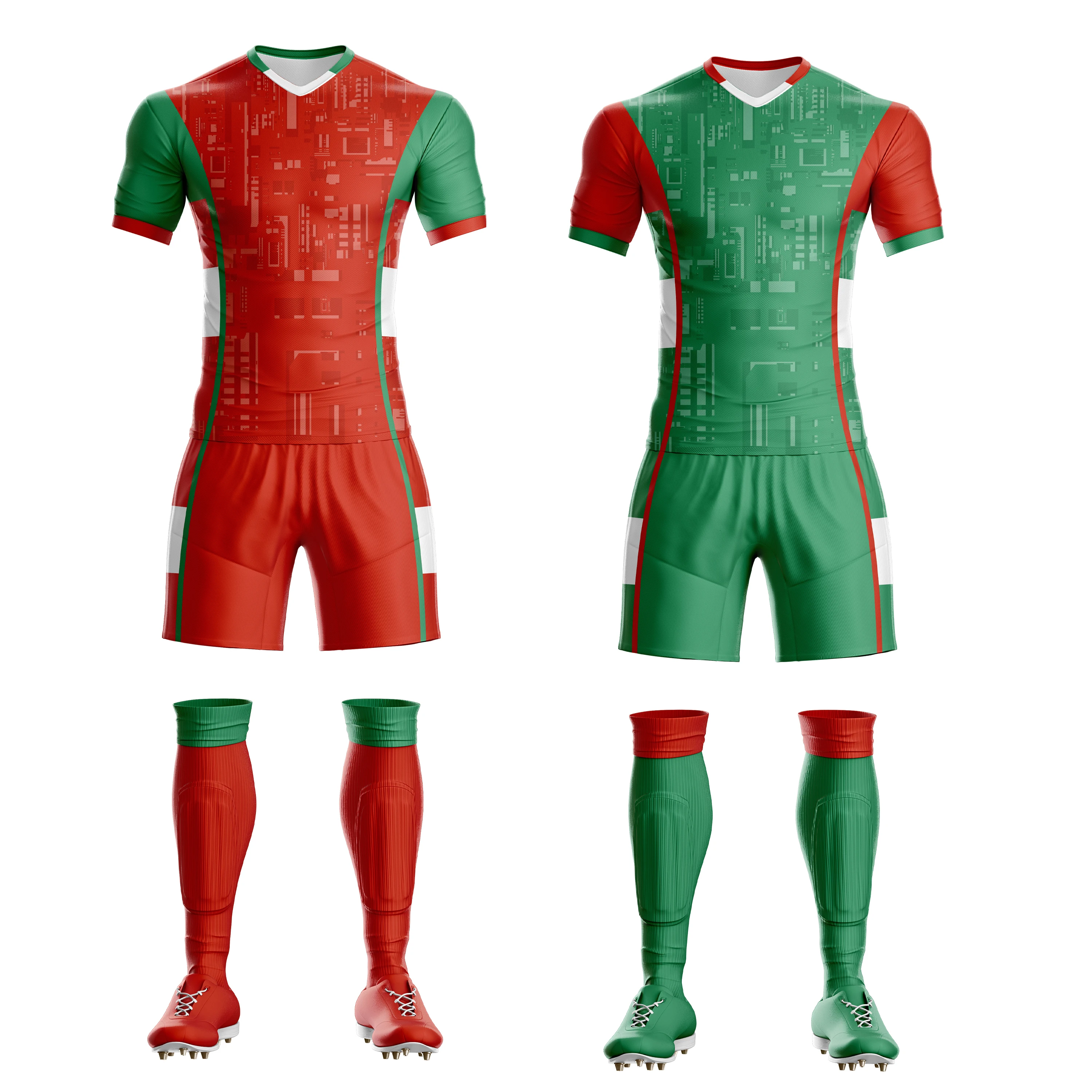 24/25 Custom Sublimation Reversible Soccer Jersey Personal Design Quick Dry Football  Club Training Soccer Uniform For Men