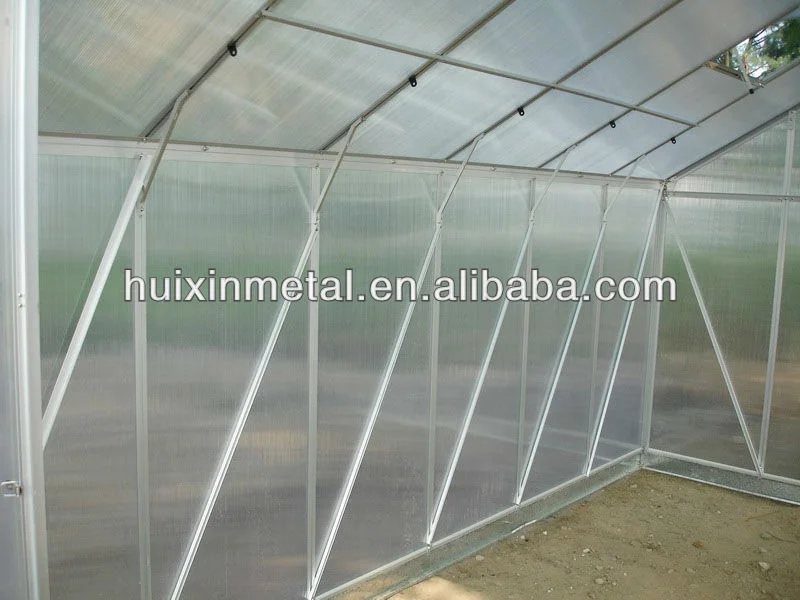 New-style Widely Used Greenhouse Professional Manufacturer Hx66series Garden Greenhouses Green Powder Coated Aluminium 6mm