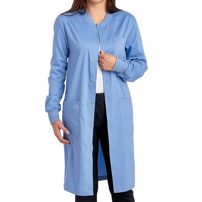 Long Sleeve duster Coat Dust Coat Butcher Coat