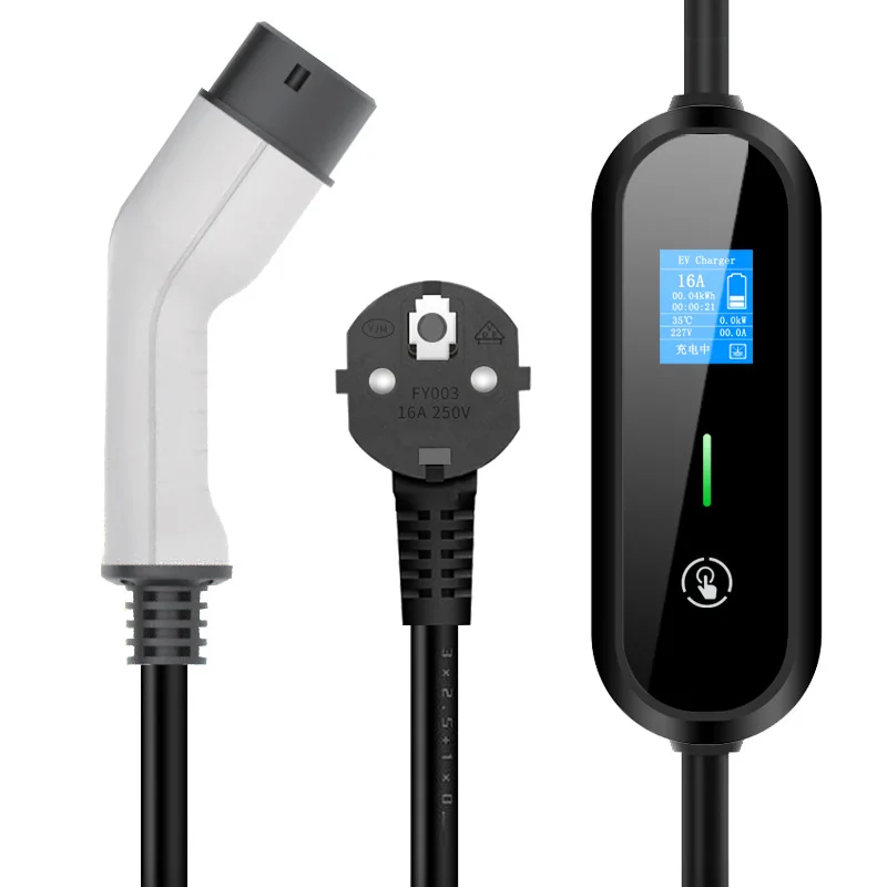 Customized Portable Fast EV Charger 16A 3.5KW VDE plug Type1/Type 2 /GBT Electric Car Charger EV Auto Electric Car Station