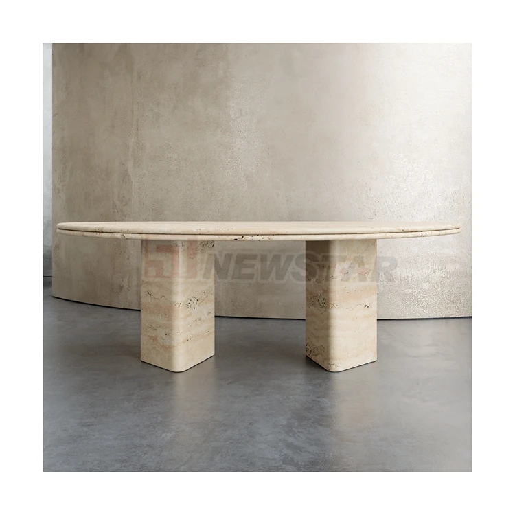 Newstar Stone Luxury Home Furniture Dining Room Arabescato White Marble Dining BOW Table White for Home Furniture Decorate