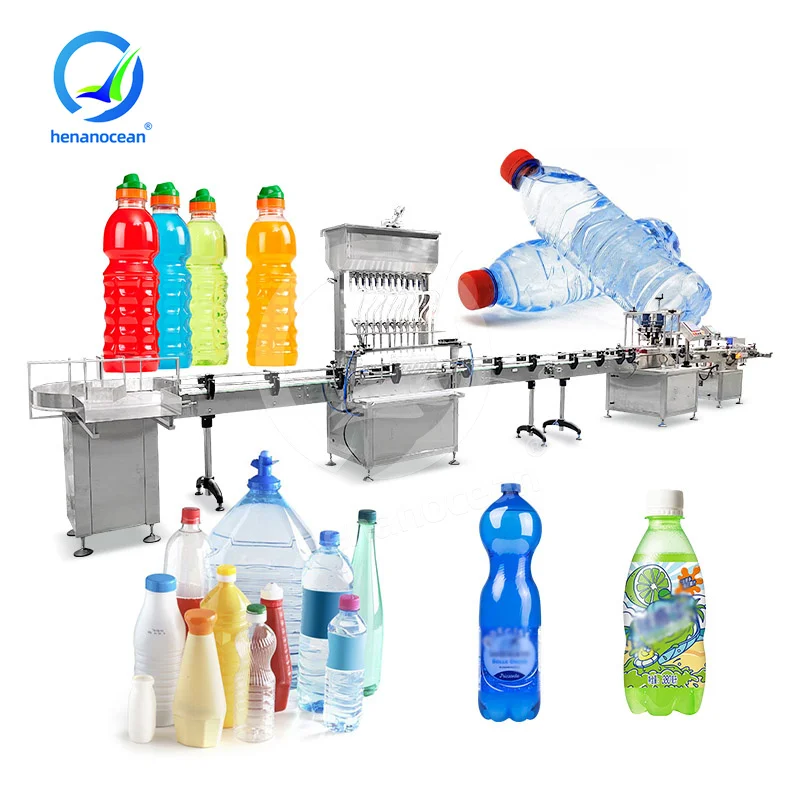 OCEAN Commercial Water Bottling Machine Production Line Whiskey Beer Bottle Fill Plant