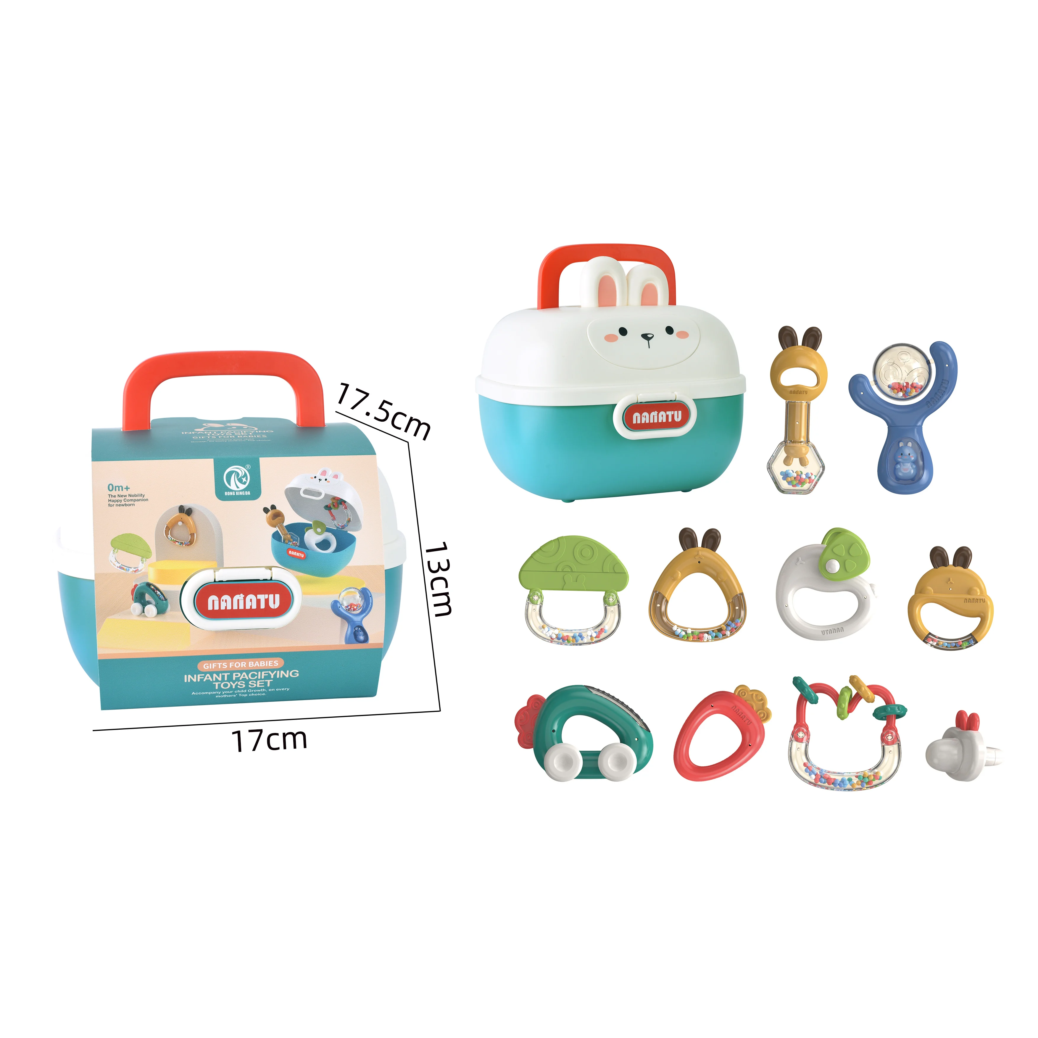 12 pcs Baby Chewing Toy Hochets Rattles and Teether Baby Set Sonajas for 6 9 12 Month Baby teething toys