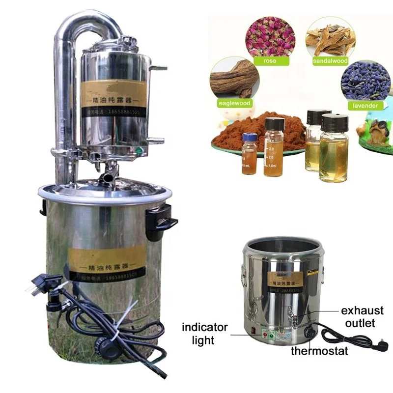 55L Steam Distillation Rose And Plant lemongrass Essential Oil Extraction Machine