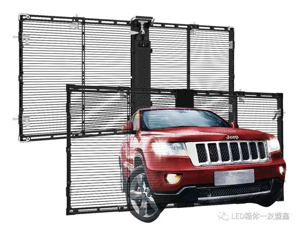 New design p3.91-7.82mm 1000*1000mm panel 80% transparent stage wall indoor video led display for good price