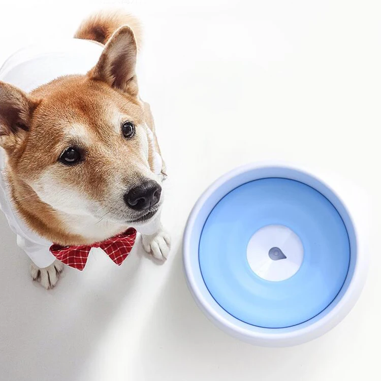 Dog Cat Splash Proof Water Feeding Bottle Floating Pet Slow Drinking Water Bowl