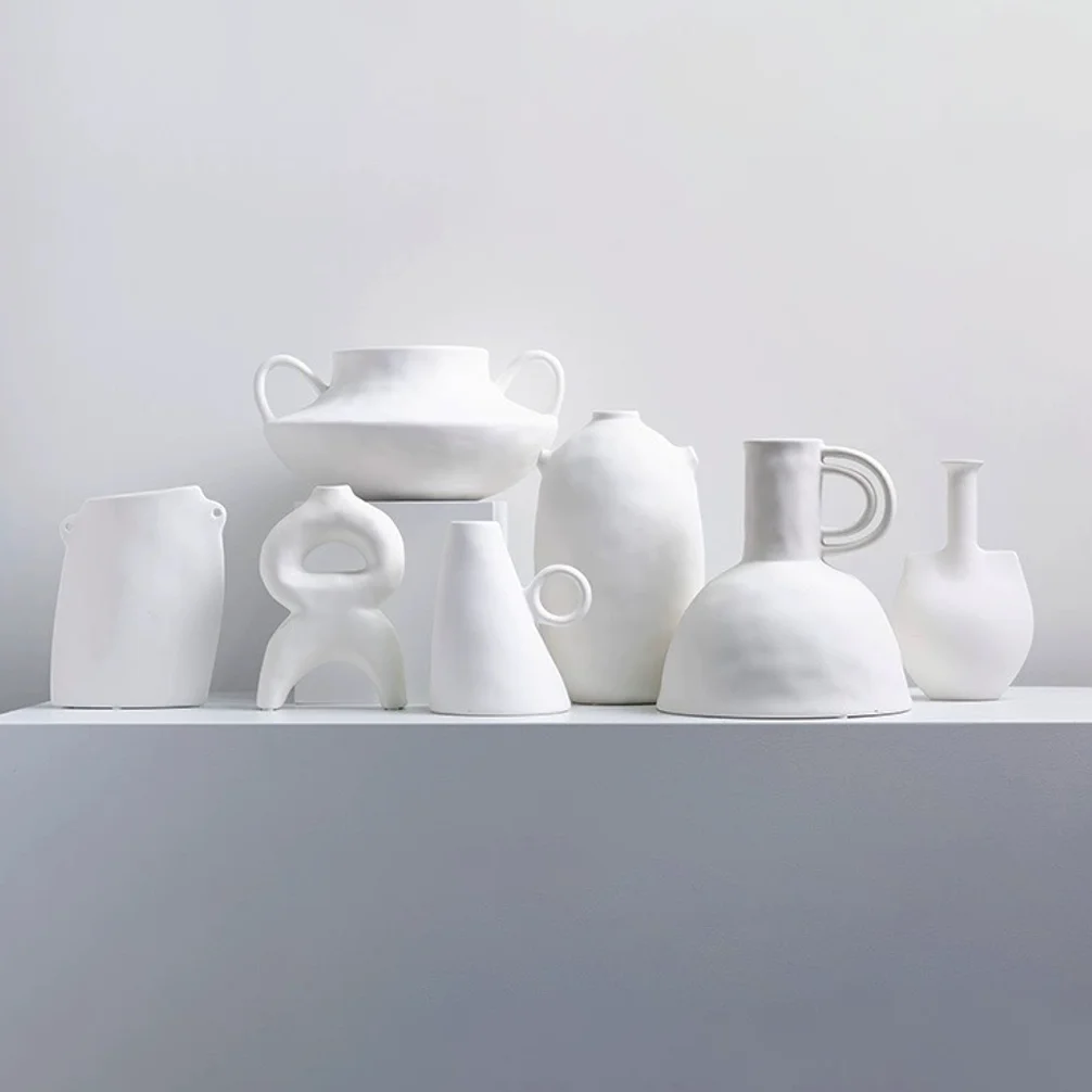 Nordic wedding centerpiece bud vase custom white terracotta vase home ornament ceramic flower vases