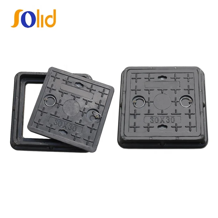 En124 C250 Ductile Iron Square Sewer Manhole Cover with Lock (C/O600)