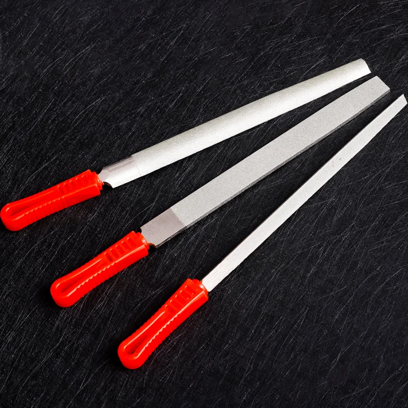 Diamond File Set Glass Stone Craft Shaping Diamond Needle File Sewing Tool Plastic Handle Grinding And Polishing Tool