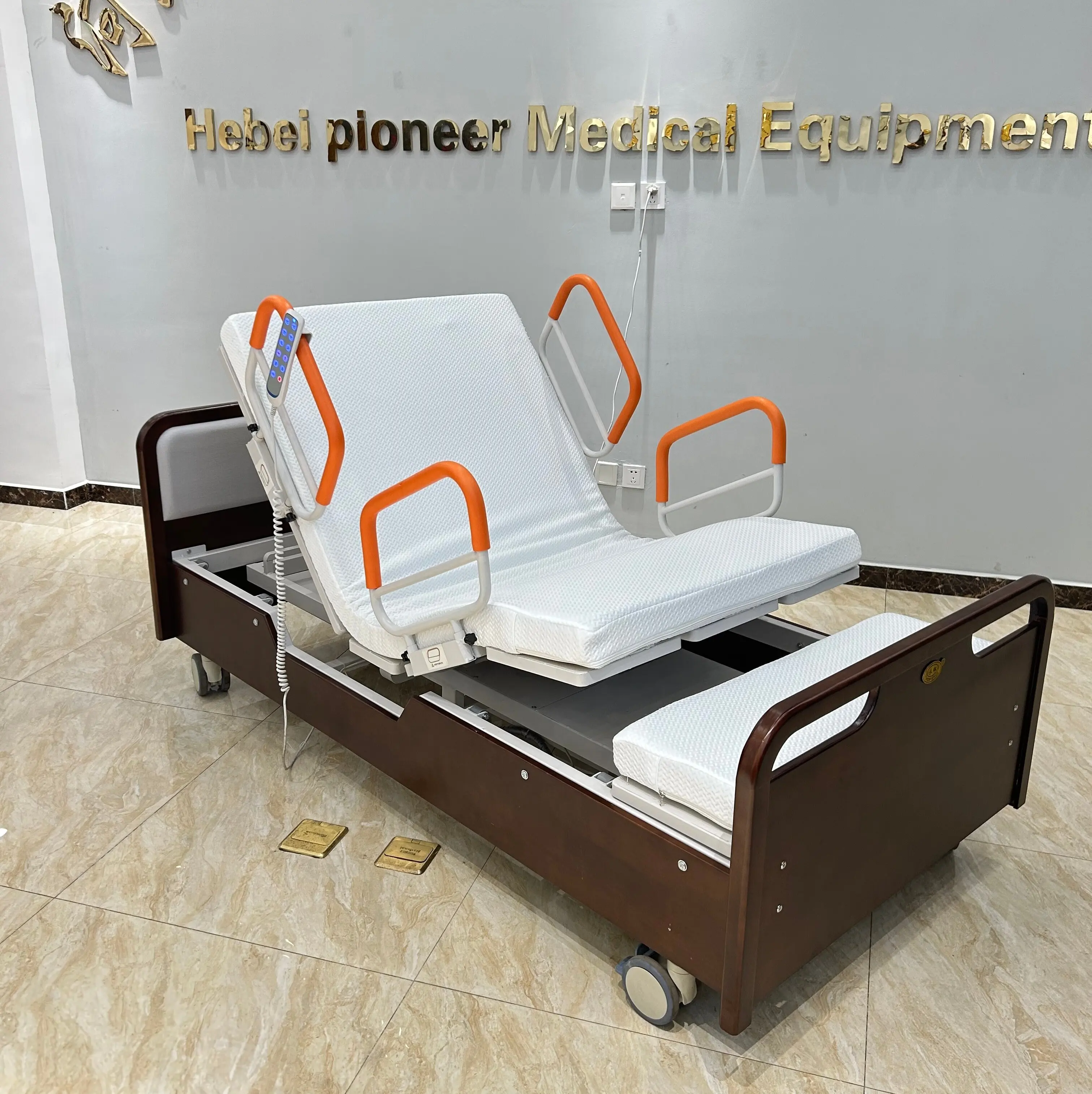 Rotating Hospital Electric Bed for Home Care Metal Nursing Patient Bed by Medical Manufacturer