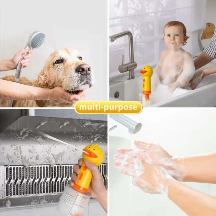 Pet Cleaning & Bathing Automatic Shampoo Dispenser For Pets Electric Dog Grooming Pet Bath Bubble Machine Handheld