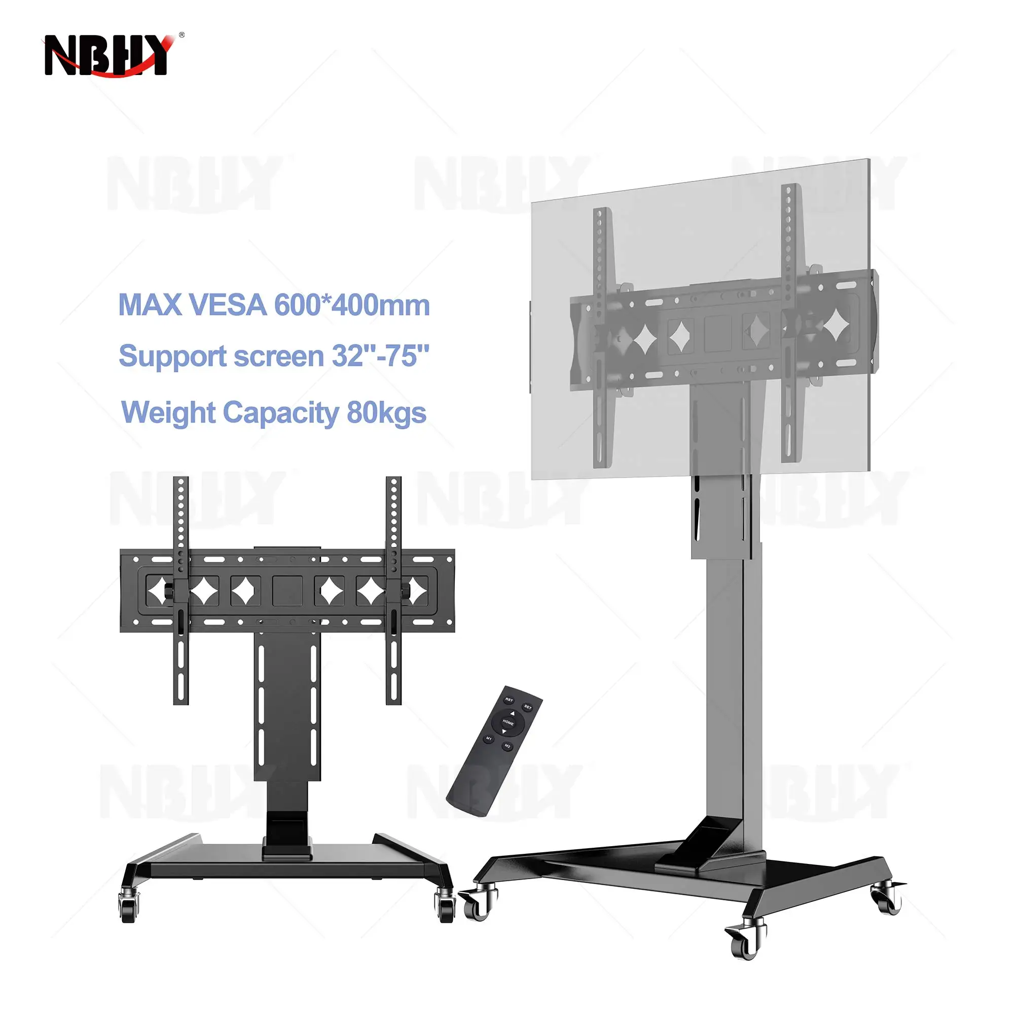 TV Trolley Motorized Height Adjustable Lift for