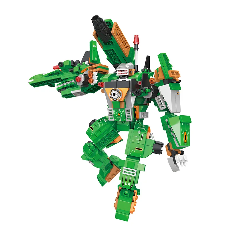 COGO High Quality Kids DIY Build Blocks Dinosaur Mecha Series Assemble Game Abs Plastic Building Block Toys