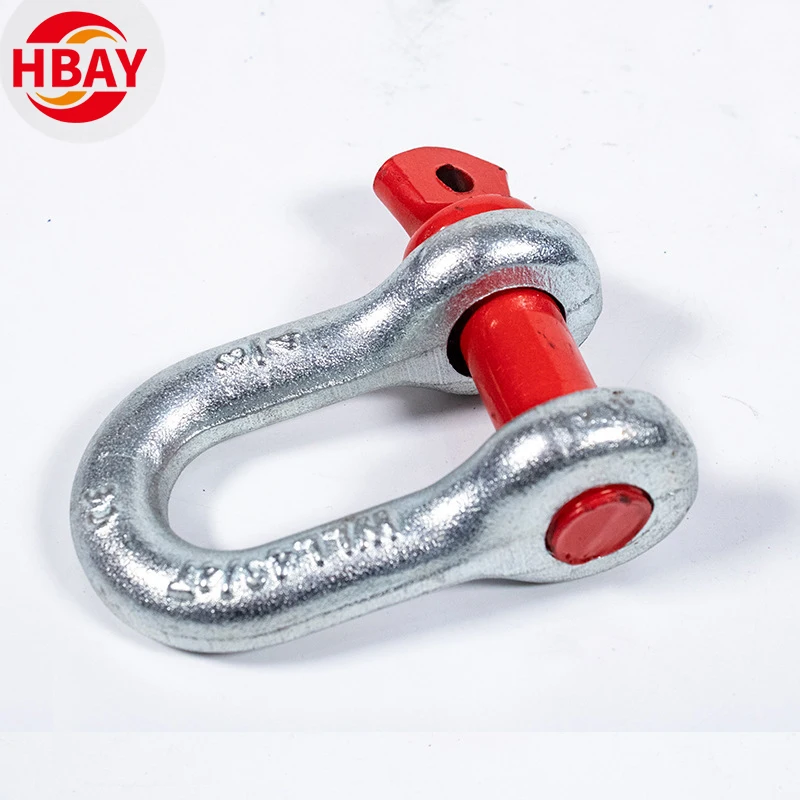 Customized Shackle Dee Shackles for Marine Carbon Steel Galvanized Marine Hardware Anyue