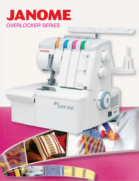Janome 744D Serger/Overlocker Threading machine