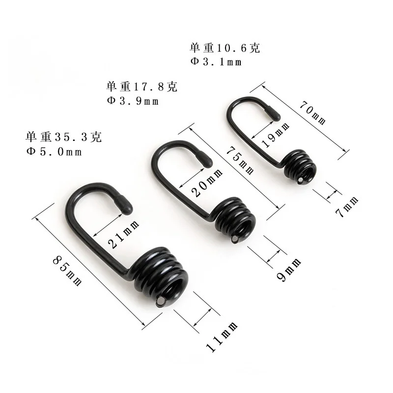 Strapping Tape Luggage Rope Expander Metal Canopy  Trunk Stretch Spring Hook