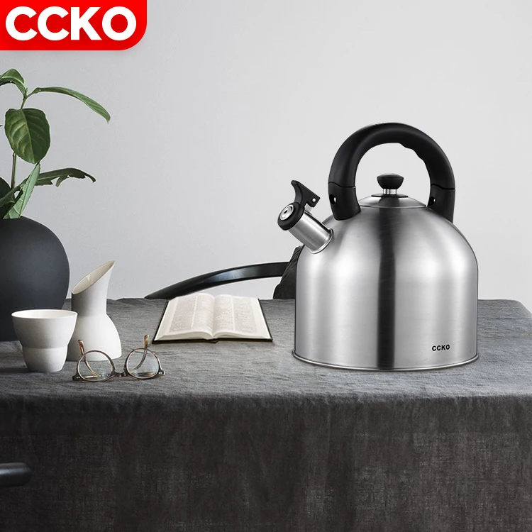 Оптовая продажа кухонная техника красные серебристые 3L 5L нержавеющая сталь чайник со свистком из нержавеющей Электрический чайники