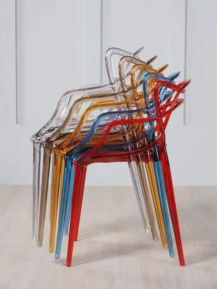 modern design PC plastic transparent bistro coffee cafe chair bar chair dining restaurant chair