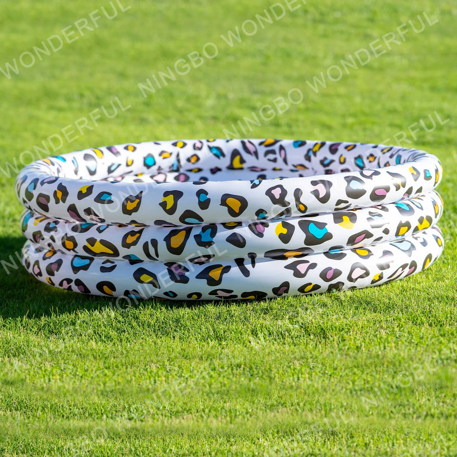 New Design Baby Backyard Outdoor 3-ring Swimming Pool Zebra Print Inflatable Garden Pool Outdoor
