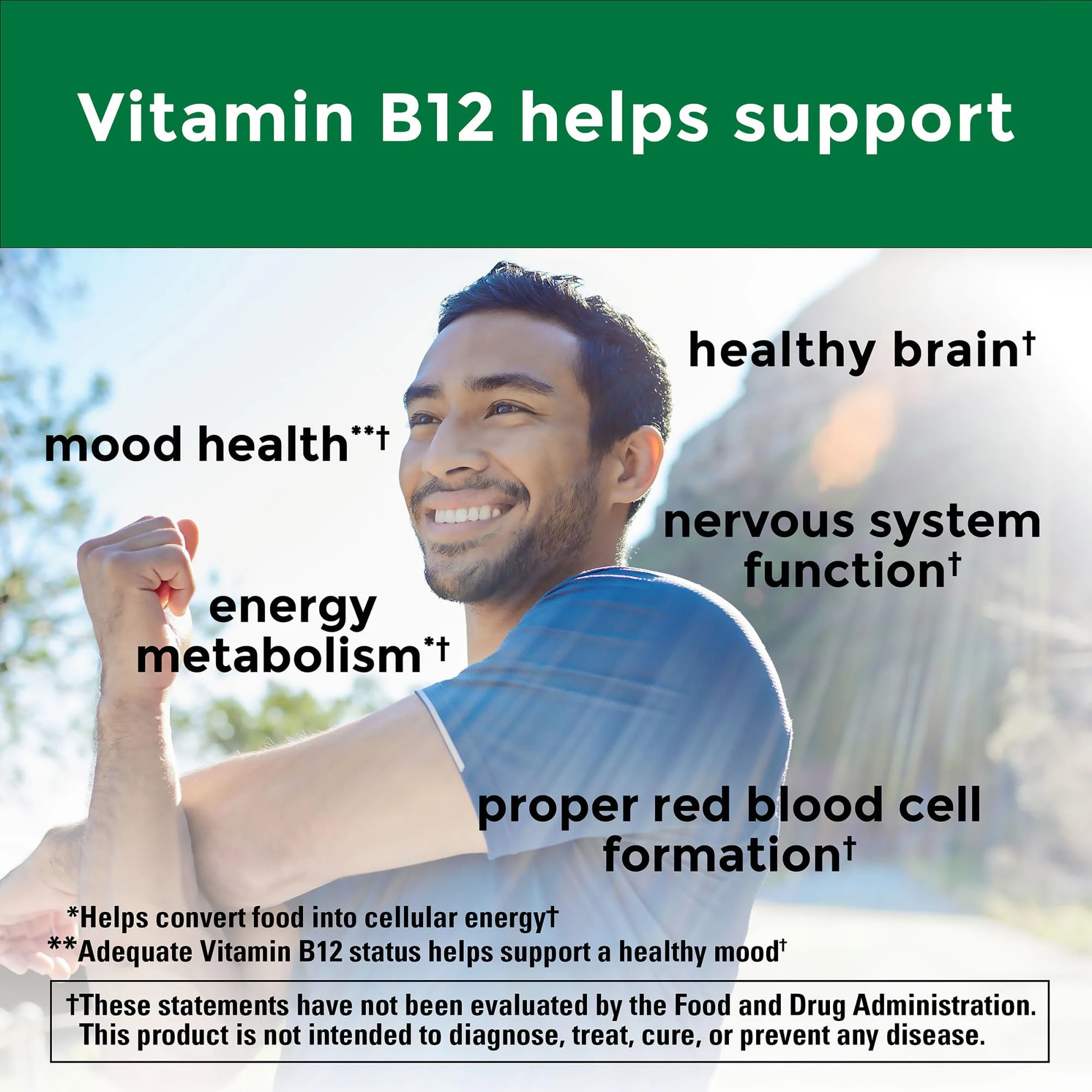Vitamin B12 1000 mcg Dietary Supplement For Energy Metabolism Release Tablets