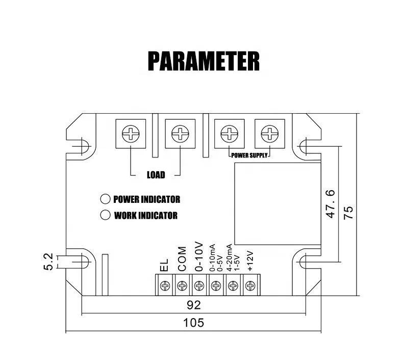 Single-phase fully isolated AC voltage regulating module 220V40A solid state relay for shoe making injection molding machine