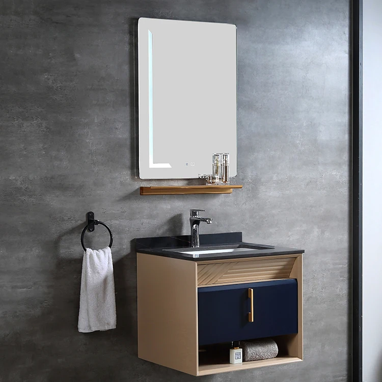 Top quality new design home decoration modern bathroom cabinet vanity with smart mirror
