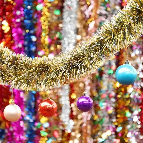 2023 New Decorations supplies Round sequins pendant Christmas decorative Tinsel Garland