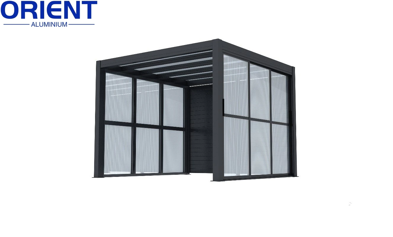 Hot Sale Balcony Aluminum Waterproof Outdoor Patio Cover Polycarbonate Roof Rain Awning Canopy