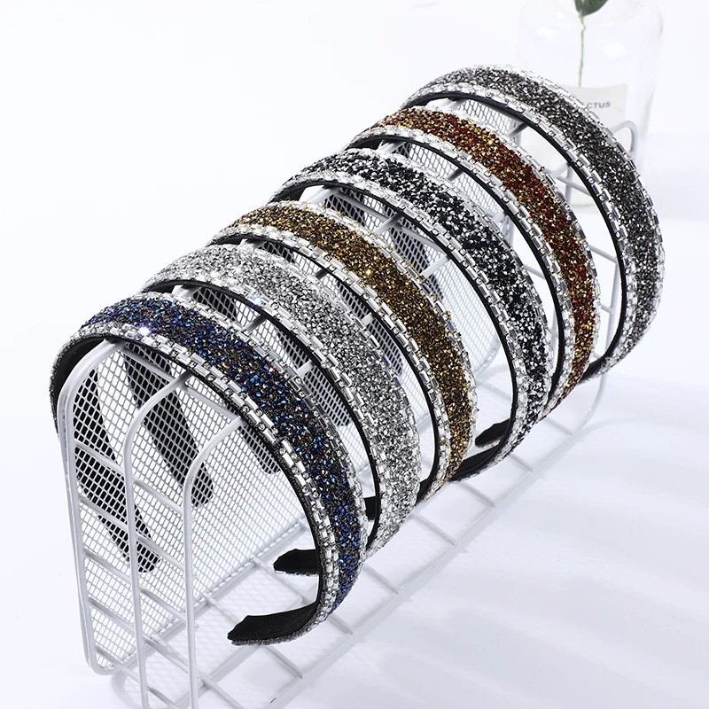  Hair accessories 2021 hair bands head designer rhinestone hairband faux diamond headband luxury bling for