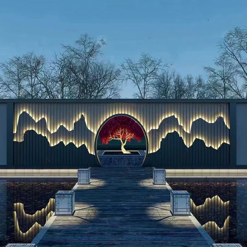 Бесплатный образец, пользовательский новый продукт, золотой алюминий, лазерная резка, цветок, полые резьбы, нержавеющая сталь, разделитель для комнаты