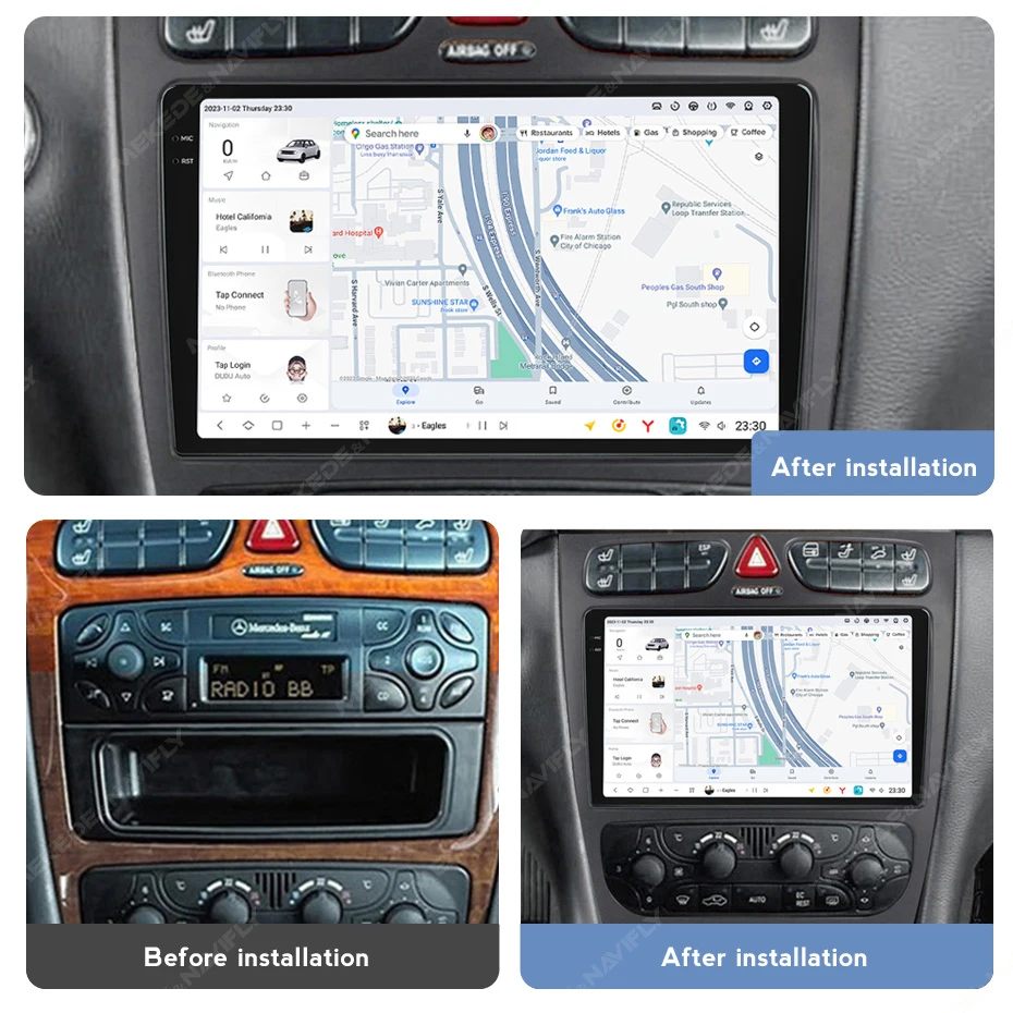 MEKEDE Android car dvd car stereo autoradio DUDU 2K Touch Screen 12+512GB  TDA7708 RADIO FOR BENZ C-CLASS