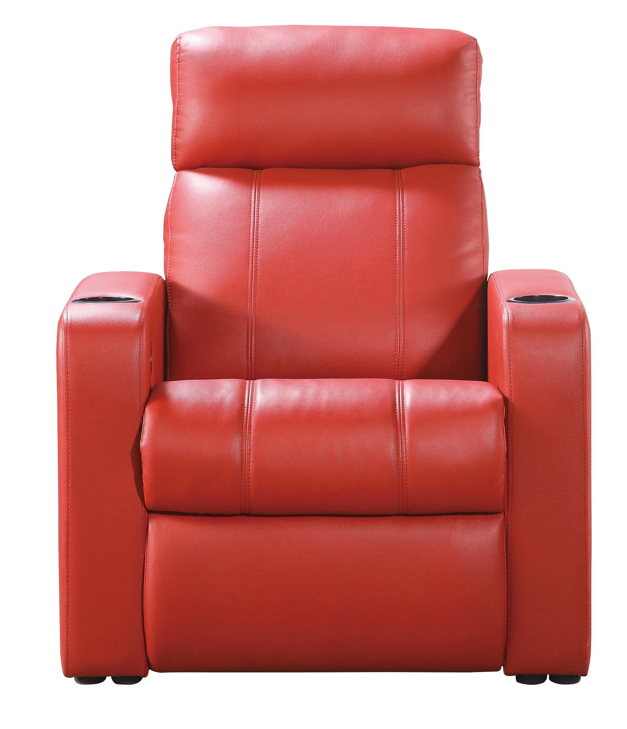 wholesale leather theater sofa cinema seating with cup holder for home and cinema