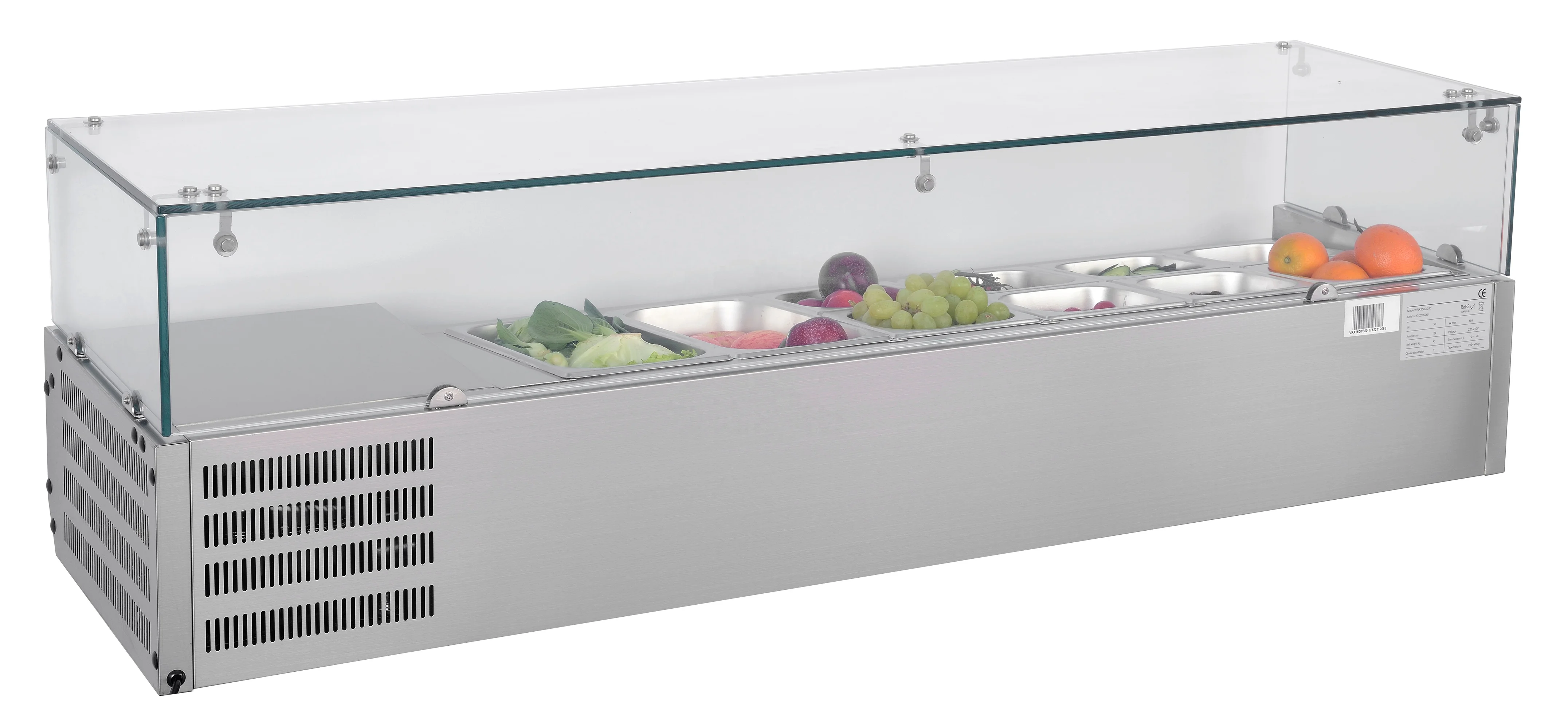 Commercial Salad Display Counter Top Refrigerator