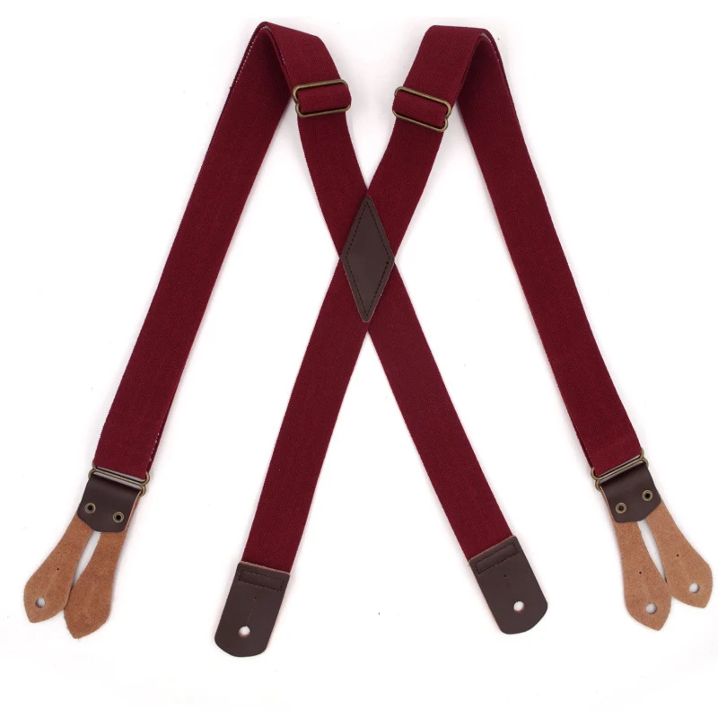 
Fashion Classic casual Suspenders leather 6 clips Braces Male Vintage Casual Suspensorio adult suspenders clipa suspender 