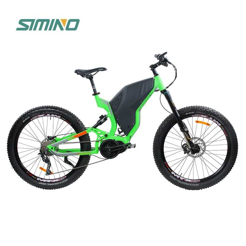 Electric shock absorption adult outdoor cycling bicycle  fat tire lithium battery assisted electric dirt bike mid drive motor