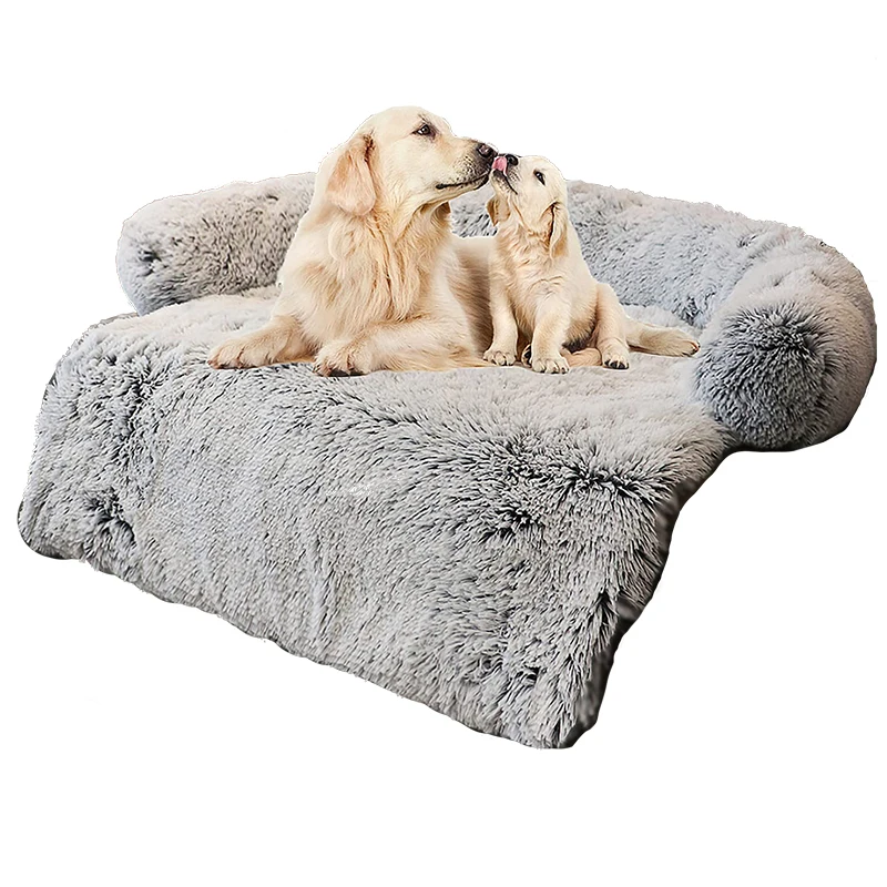 Autumn Winter Popular New Design Eco-friendly 4 in 1 Luxury Cozy Faux Fur Pet Beds Dog Bed Sofa