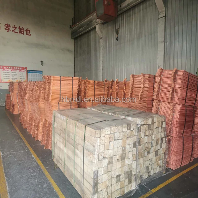 Golden Surface Electrolytic Copper Cathode Copper 99.99%&99.995% Export