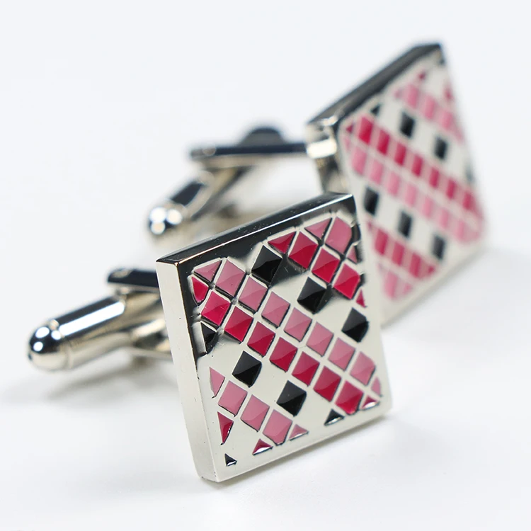 French cufflink set Customised Logo Metal Cuff Links Men