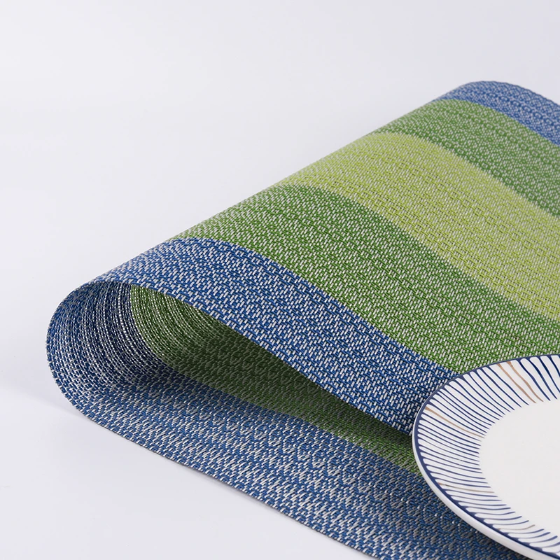 Woven Reversible Individual Table Mat Placemat Non-slip Custom Pvc Mats Mats & Pads All-season