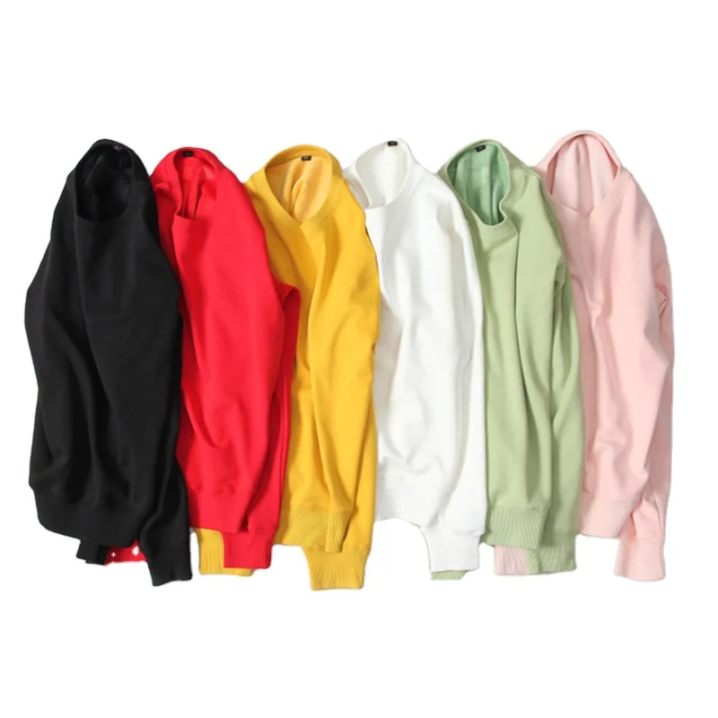 600g cotton polyester spandex blend custom logo embroidery logo blank men soft fleece sweatshirt without hood