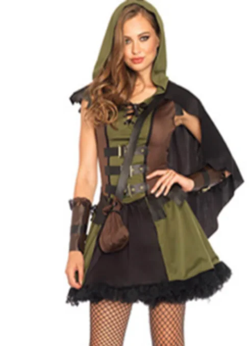 ecowalson  Adult Sexy Robin Hood Forest Elf Costume Halloween Indian Tribe Hunter Cosplay Costume