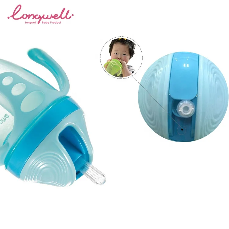 Чашки, бутылки для детей, оптовая продажа, не содержит Бисфенол А, чашка для тренировок, пластиковая трубочка, двойная ручка, OEM, Пользовательский логотип PP с силиконовым силиконом