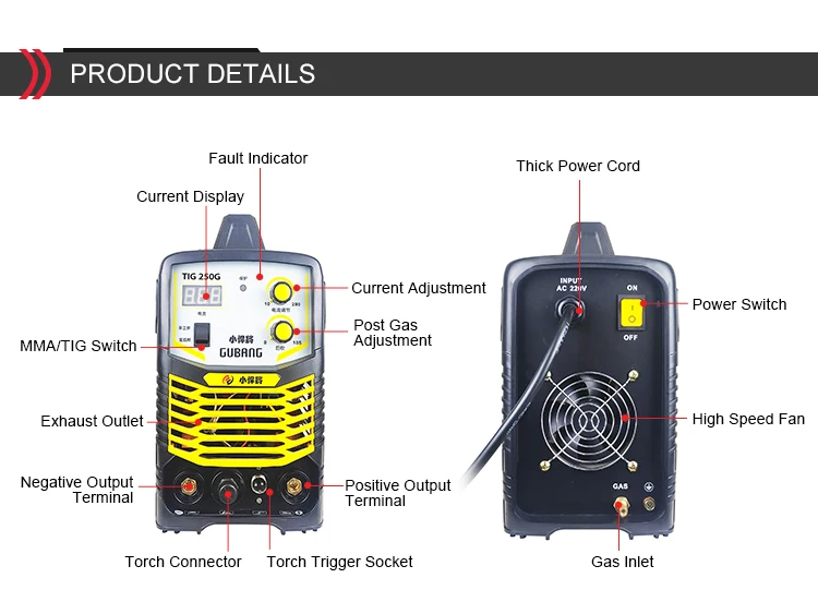 Custom Logo Wholesale 10-230A Tig Welders Tig 200C Tig/Mma Welder