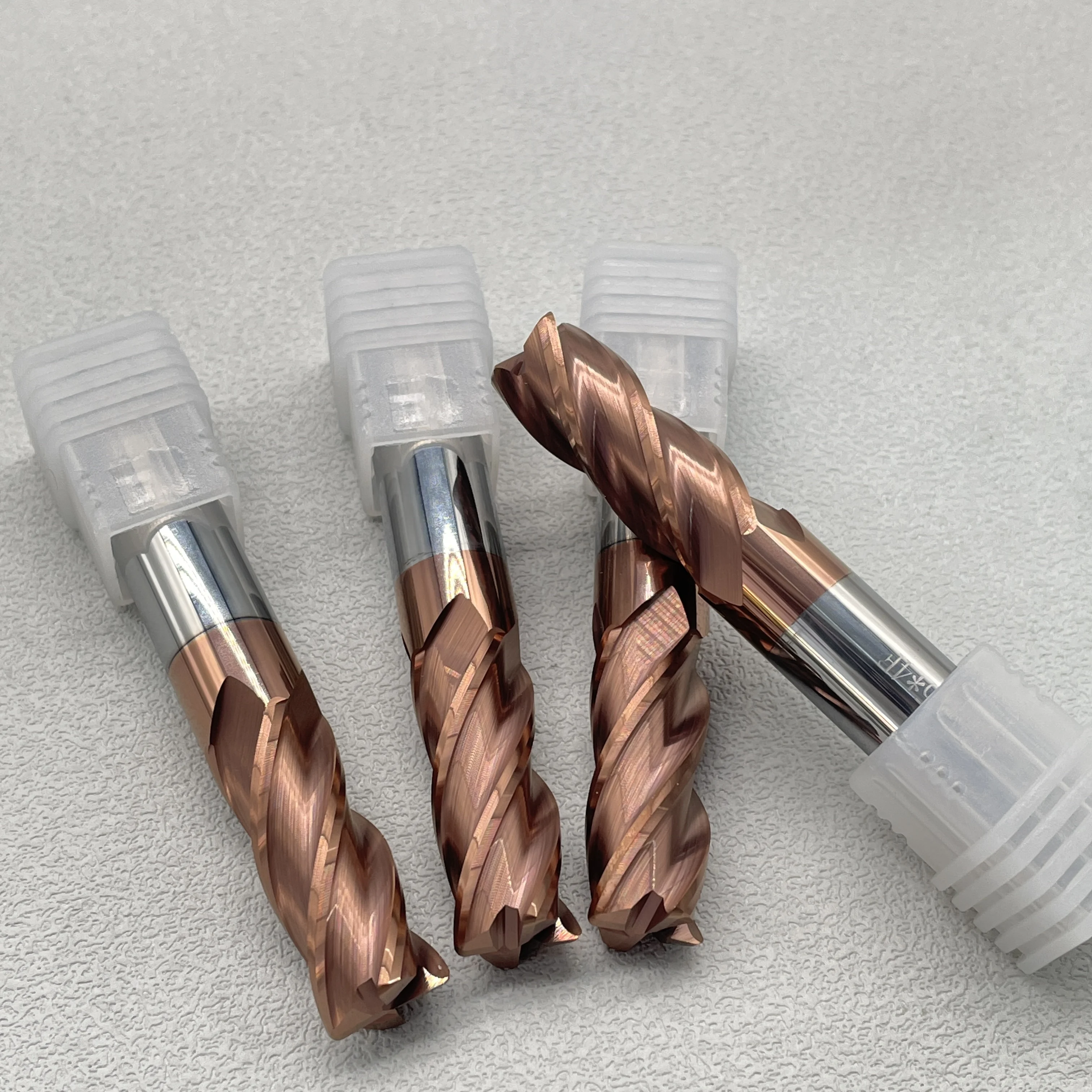 Good price CNC machine milling tools 4 fluted HRC55 TiSIN coating Corner Radius Solid Carbide End mill Cutter for metal