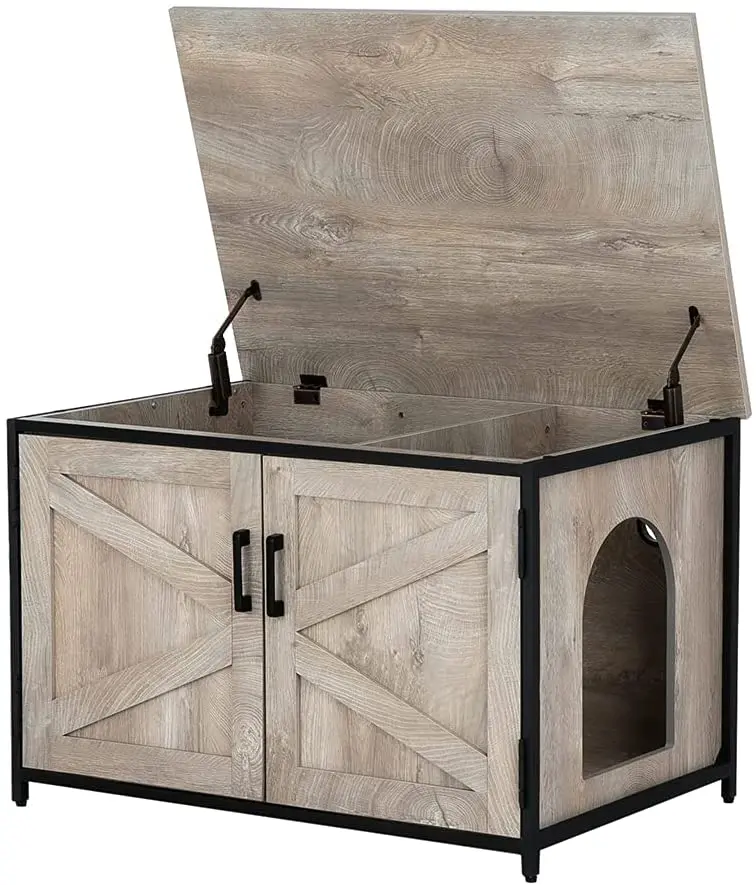 Cat Litter Box Enclosure with Top Opening Suitable for Large Cat High Jumbo Litter Box Automatic Litter Box Hidden