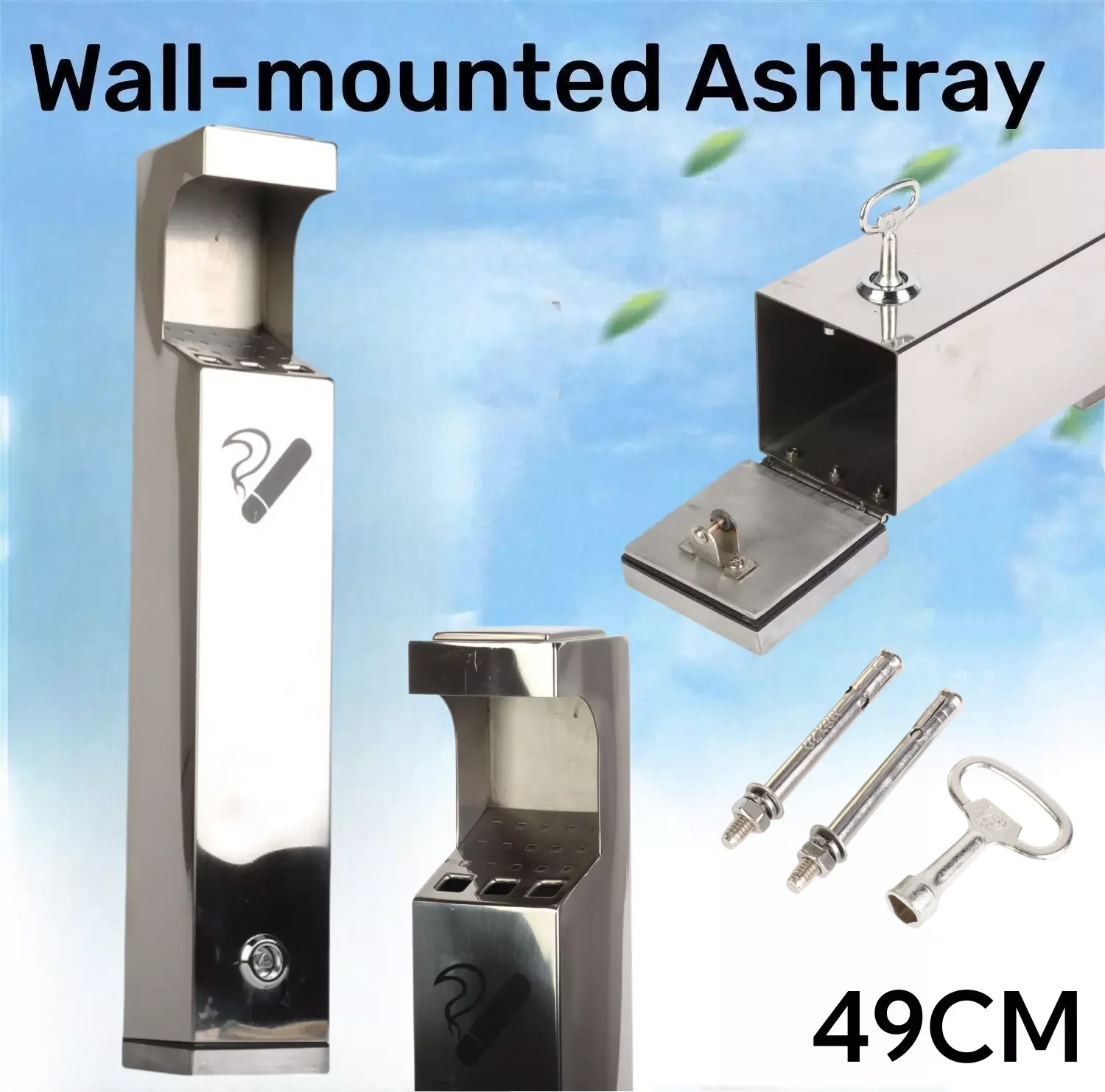 Outdoor Stainless Steel Ashtray Wall Mount Ashtray OEM Factory Price Metal Ashtray