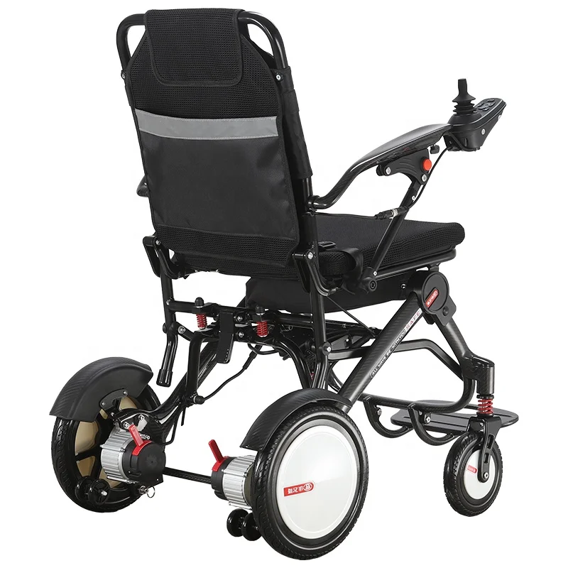 Wholesale Portable Luxury Carbon Fiber Folding Power Wheelchair Foldable Electric Power Wheelchair for Elderly